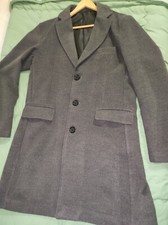 Cappotto uomo sartoriale grigio scuro nuovo senza etichetta taglia XL slim fit