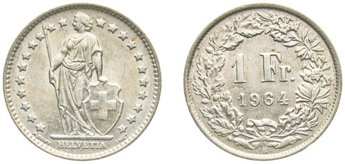 Switzerland 1964 franc - 1964,