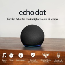 Amazon Echo Dot Alexa Ultimo Modello Wi-Fi suono più potente dinamico Antracite
