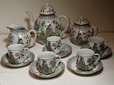 Vecchio servizio da caffè in porcellana cinese