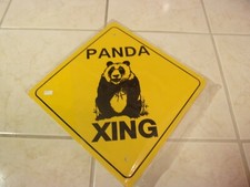 PANDA XING Insegna Alluminio Novità Ambra 17" X 17" INSEGNA DIAGONALE (incrocio)