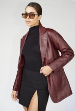 Giacca pelle bordeaux vintage