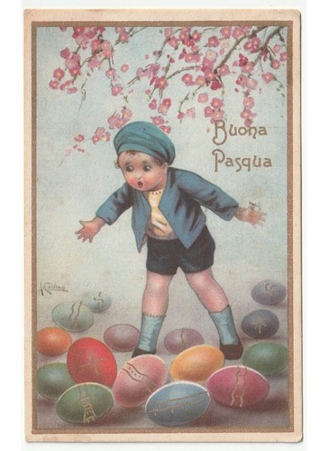 1935 bambino uova pasquali