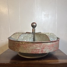 Caddy/servizio industriale rustico metallo zincato diviso pigro Susan