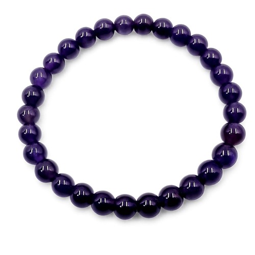 Bracciale elastico ametista - bracciale,