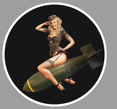 Sticker pinup bomb pin - pinup, pin-up