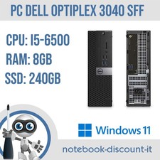 COMPUTER Desktop DELL Optiplex 3040 SFF Cpu i5-6500 Ram 8gb SSD 240gb Win 11 Pro