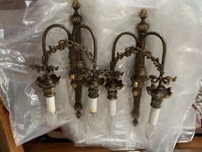 lampadario vintage usato + apliques abbinate (gocce in cristallo)