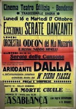 BONDENO (FE) Cinema Teatro Edilizia - Manifesto poster originale - 1950 -