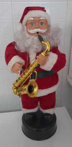 Babbo natale con - sax, muove