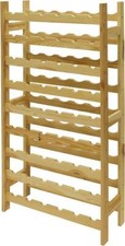 CANTINETTA VINO PORTABOTTIGLIE IN LEGNO LEVIGATO PER 54 BOTTIGLIE