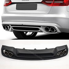 DIFFUSORE Design ABT + TERMINALI INOX per AUDI A4 B8 2012-2015, (NON per SLINE)