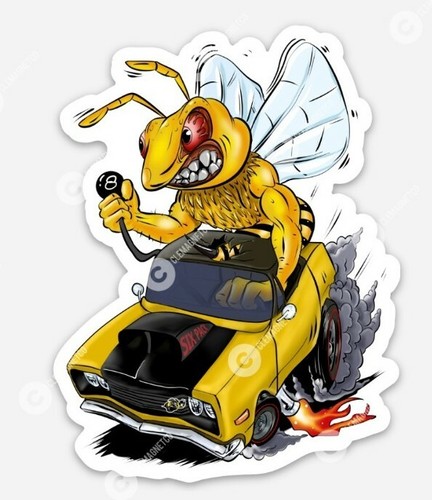 Adesivo muscle car bee - muscle,