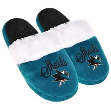 San Jose Sharks ciabatte da donna in pelliccia colorblock NHL