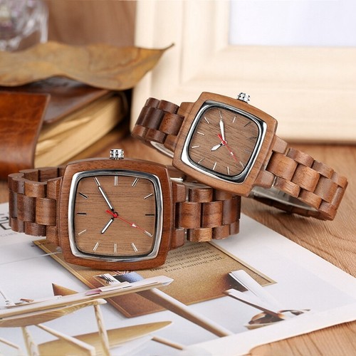 Coppia quadrati legno orologio - coppia,