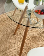 Tappeto Iuta Beige Naturale