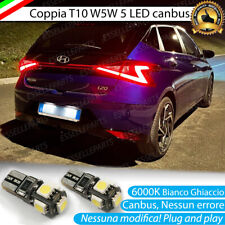 COPPIA LUCI TARGA LED PER HYUNDAI I20 MK3 T10 W5W CANBUS NO ERRORE