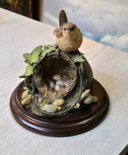 Guild Wren And Nest Figurine Country Artists Very Rare G 572