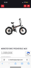 Bici Elettrica E-bike Pieghevole Smart Way  Moster bike M1X 36V/250w brushless