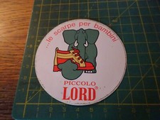 ADESIVO STICKER VINTAGE kleber  le scarpe per bambini piccolo lord elefante