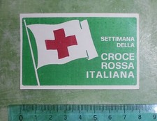 ADESIVO STICKER AUTOCOLLANT SETTIMANA CROCE ROSSA ANNI '80 VINTAGE