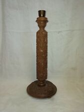 Base di lampada cinese in legno scolpita cm 48x19 Antikidea