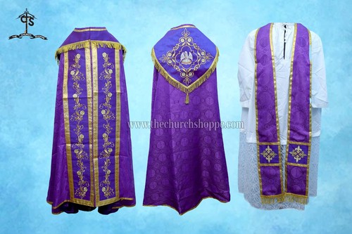 Set coperta stola viola - set,