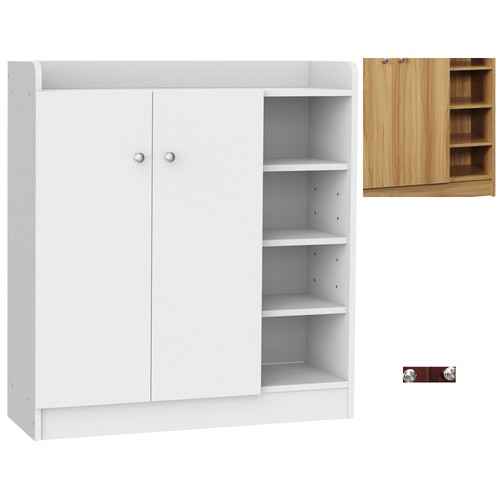 Homcom scarpiera bianca - homcom,