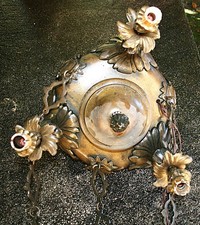 LAMPADARIO IN BRONZO ANTICO - PEZZO UNICO AL MONDO