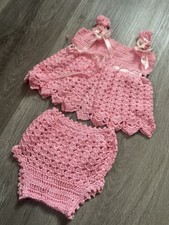 Set uncinetto fiori rosa 2