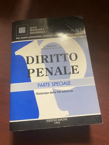 Diritto penale parte - diritto, speciale