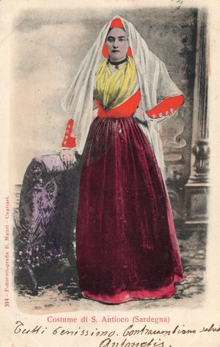 Antica cartolina costumi - cartolina:,
