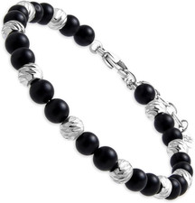 - Bracciale Con Significato Pietre Naturali Diversi Colori E Sfere Acciaio Sfacc