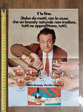Pubblicità vintage 1970 Brandy FLORIO Mediterraneo Marsala FAI UNA PROPOSTA