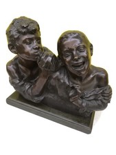 Bronzo di V.Aurisicchio “Scugnizzi con Conchiglia”,originale fine’800,mod.Grande