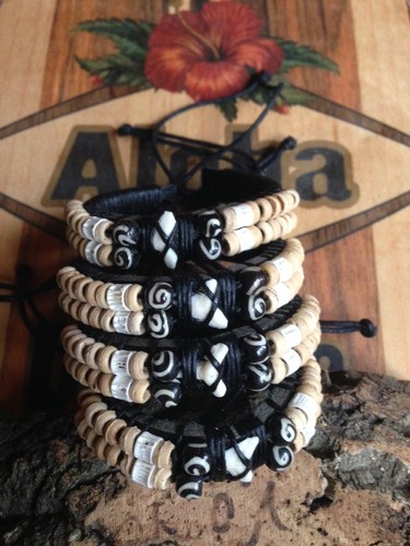 Bracciale cuoio con - vero, dente