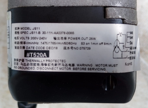 Motore 220v inclinazione tapis - 220v,