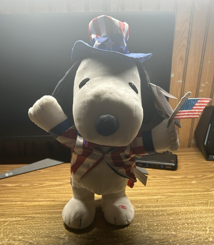 Peluche peanuts snoopy zio sam - peluche,