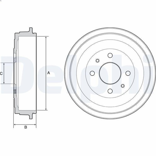 Tamburo freno delphi bf528 per - freno,