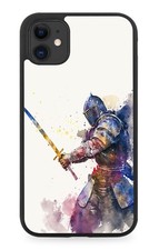 Custodia telefono gomma cavaliere colorato acquerello cavalieri medievali medievali DL68 