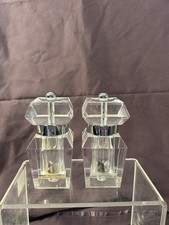 Macina sale e pepe vintage WM Bounds acrilico e cromato macina sale e pepe agitatori