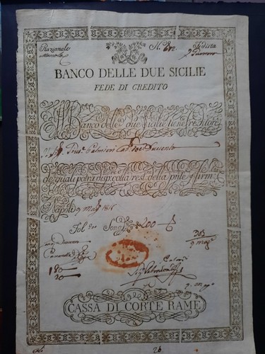 Banco delle due sicilie fede - sicilie,