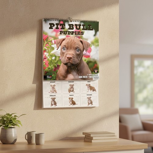 Calendario pit bull puppies - bull,