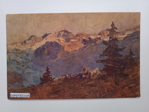 Cartolina illustrata monte - cartolina,