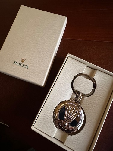 Portachiavi rolex acciaio logo - rolex,