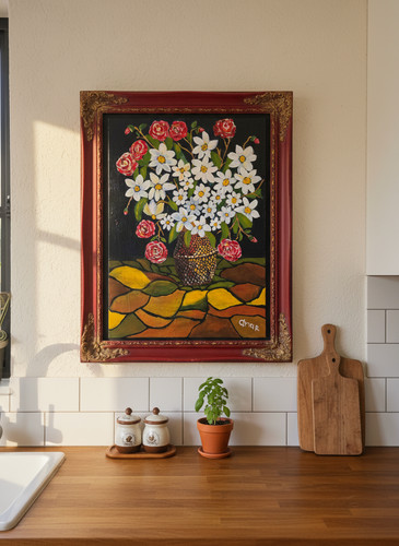 Quadro fiori acrilico