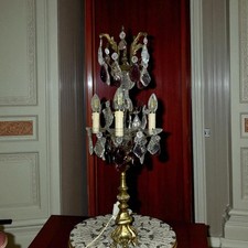 antica e imponente lampada da tavolo francese Luigi XVI