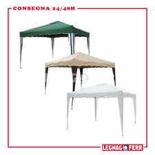 Gazebo 3 x 3 Mt Apertura e Chiusura Rapida 160gr/m2 Pop Up Pieghevole Con Sacca