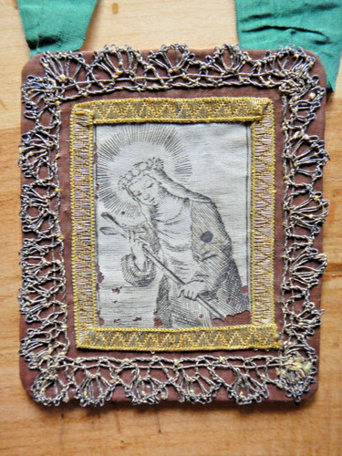 Antica immagine sacra seta - sacra,