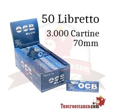 OCB Carta Blu 70 mm- 50 libretti - 3.000 Cartine